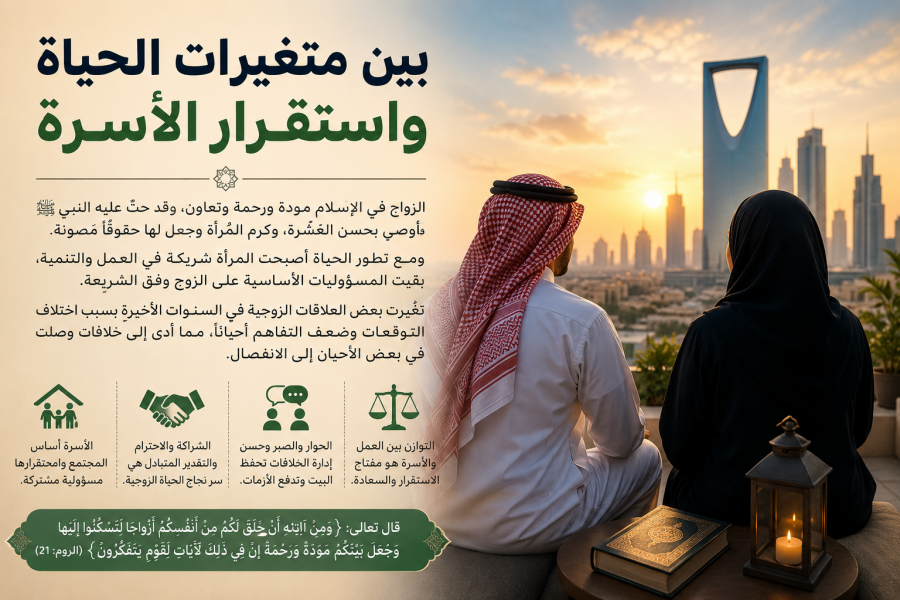بين متغيرات الحياة واستقرار الأسرة