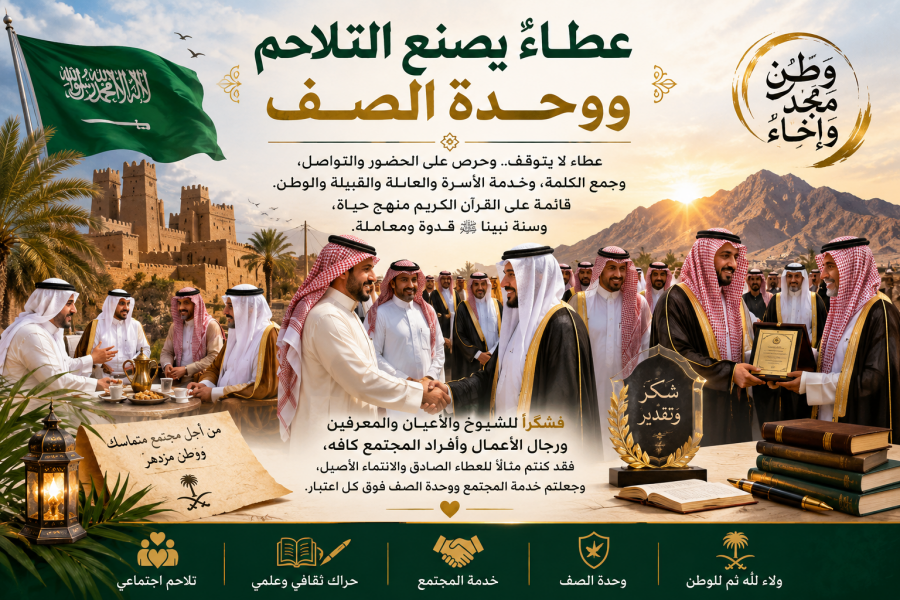 عطاءٌ يصنع التلاحم ووحدة الصف